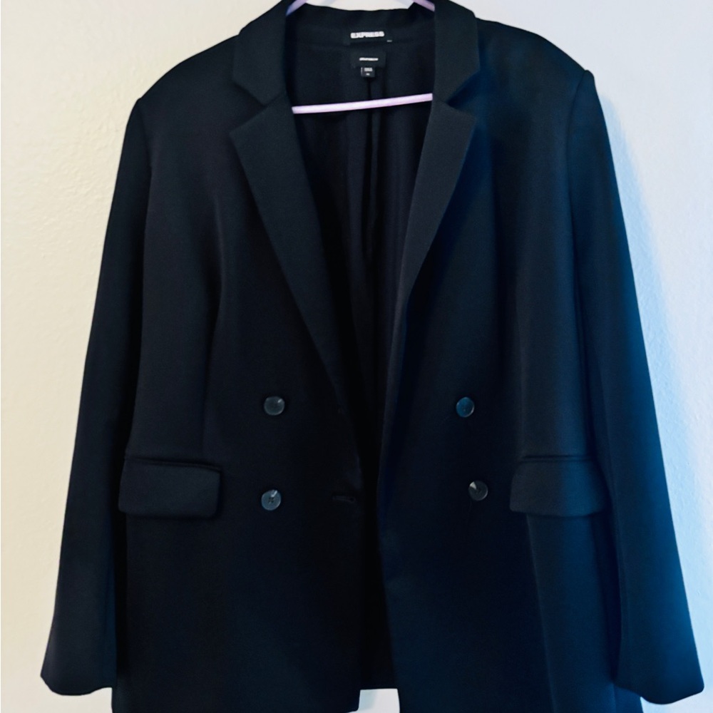 Express Black Blazer with Notched Lapels